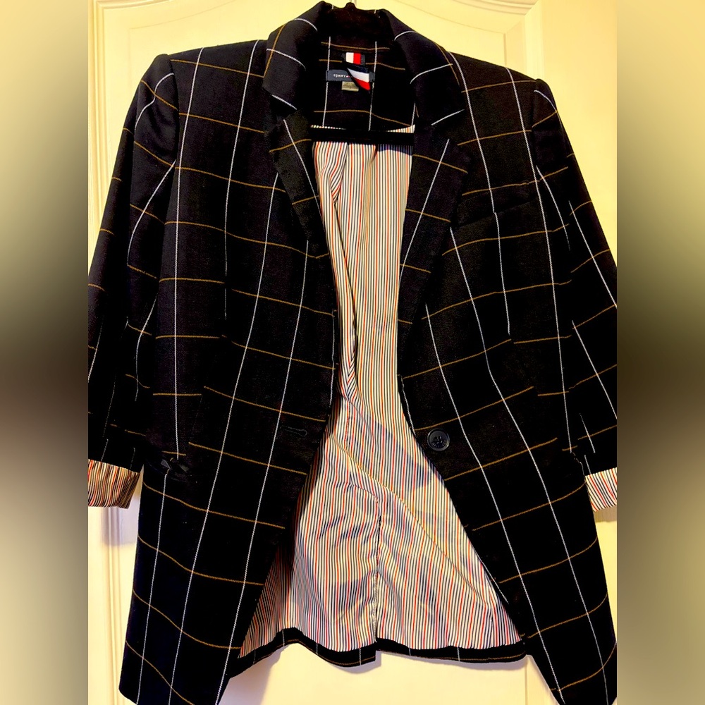 Tommy Hilfiger Women Navy Blazer Sz 2